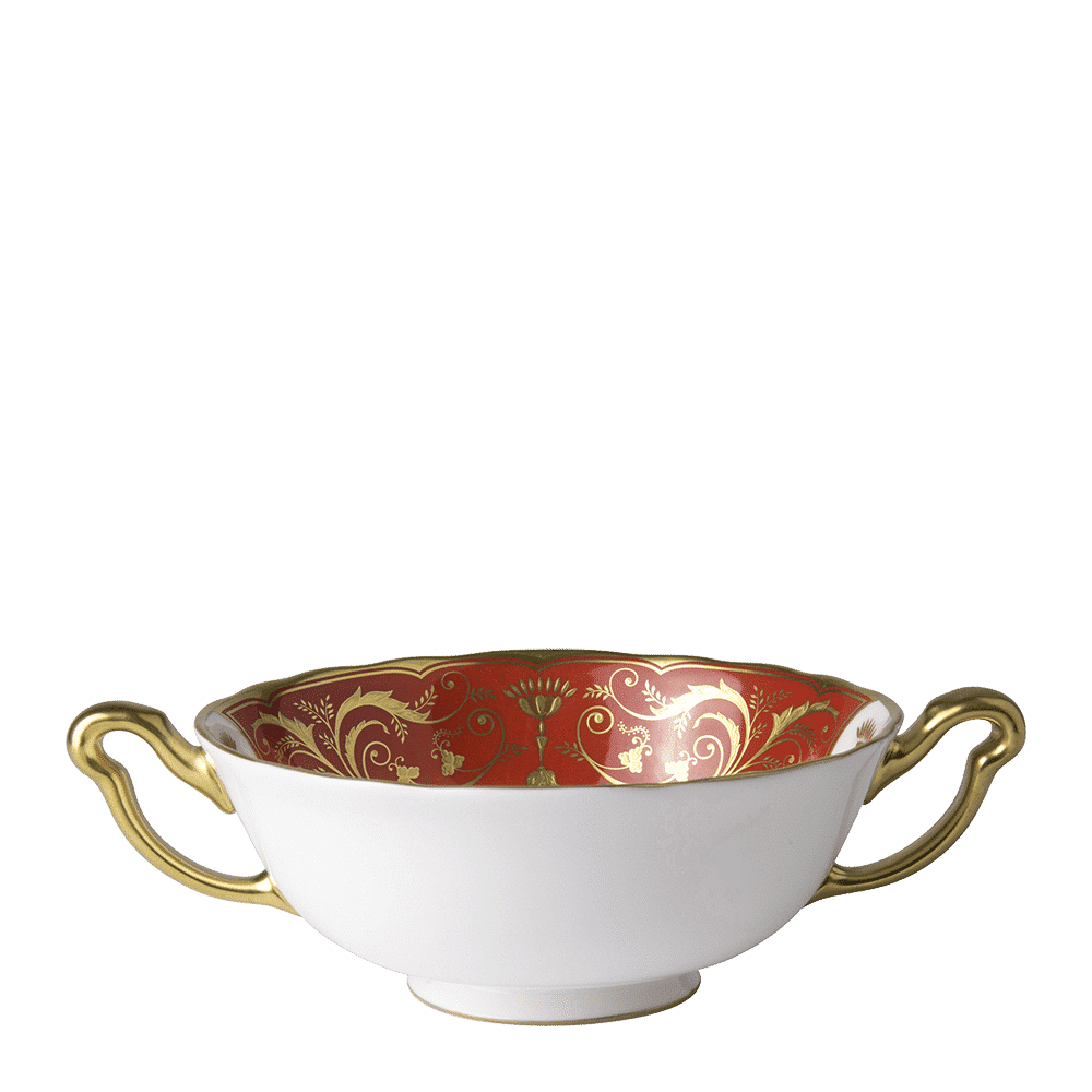 Royal Crown Derby Regency Red Cream Soup Cup (340ml) – official product image