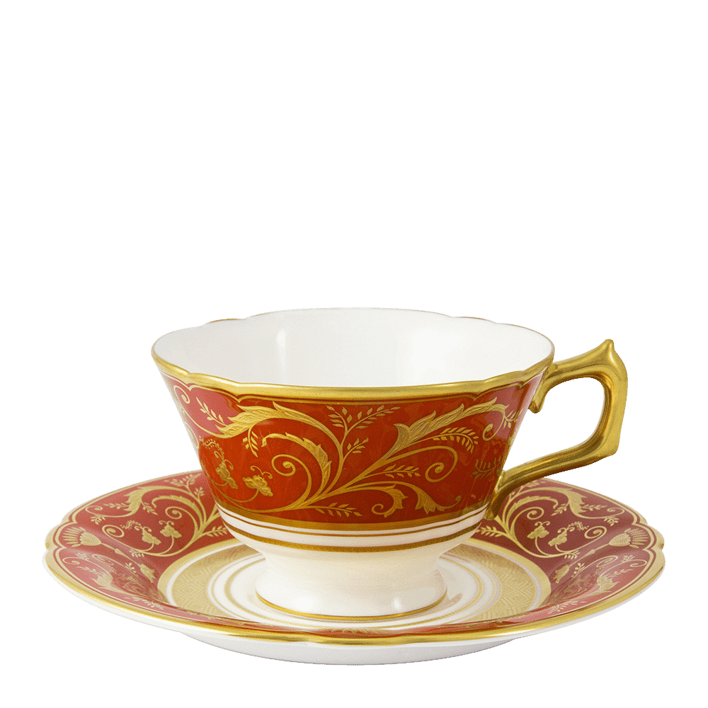 Royal Crown Derby Regency Red Teacup (220ml) – alternate official product image
