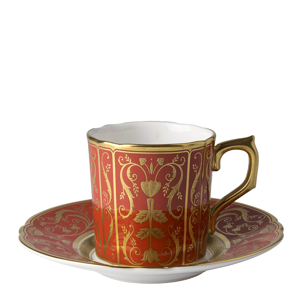 Royal Crown Derby Regency Red Coffee Cup (85ml) – alternate official product image