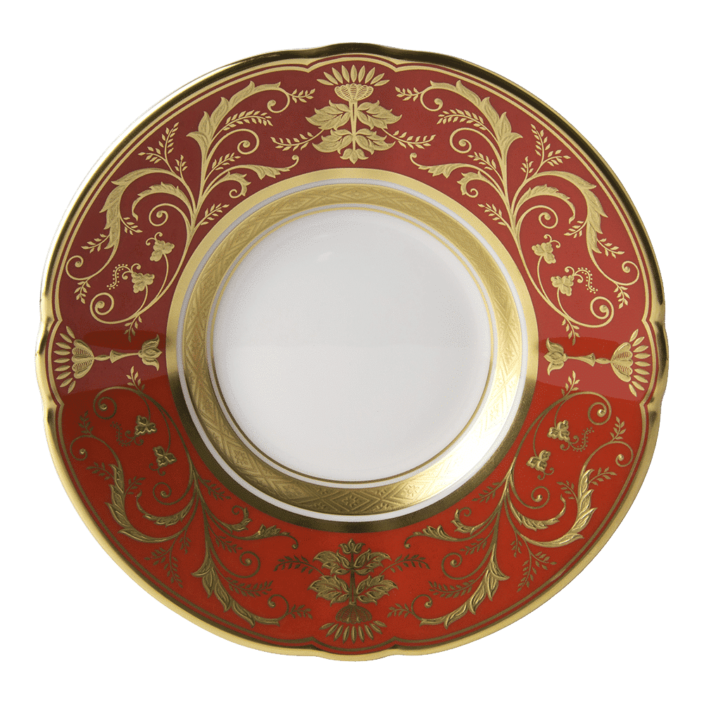Royal Crown Derby Regency Red Coffee Saucer (12cm) – official product image