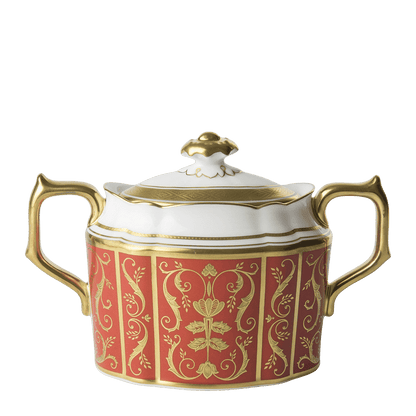 Royal Crown Derby Regency Red Covered Sugar (310ml) – official product image
