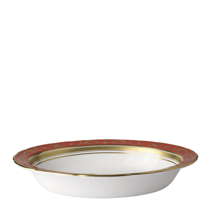 Royal Crown Derby Regency Red Open Vegetable Dish (24cm) – alternate official product image
