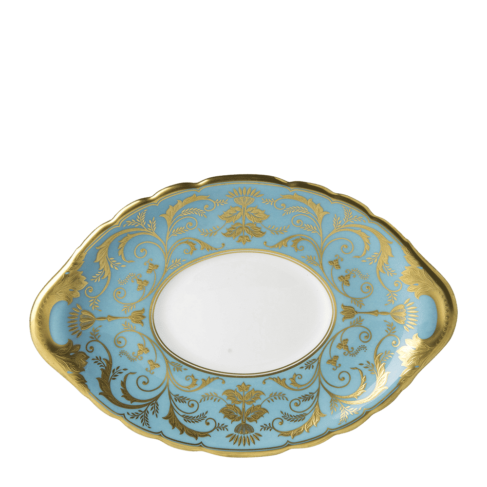 Royal Crown Derby Regency Turquoise Sauce Boat Stand (21cm) – official product image