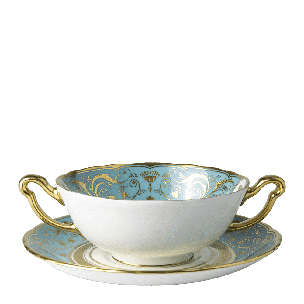 Royal Crown Derby Regency Turquoise Cream Soup Cup (340ml) – alternate official product image