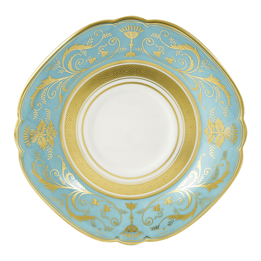 Royal Crown Derby Regency Turquoise Tea Saucer (14cm) – official product image