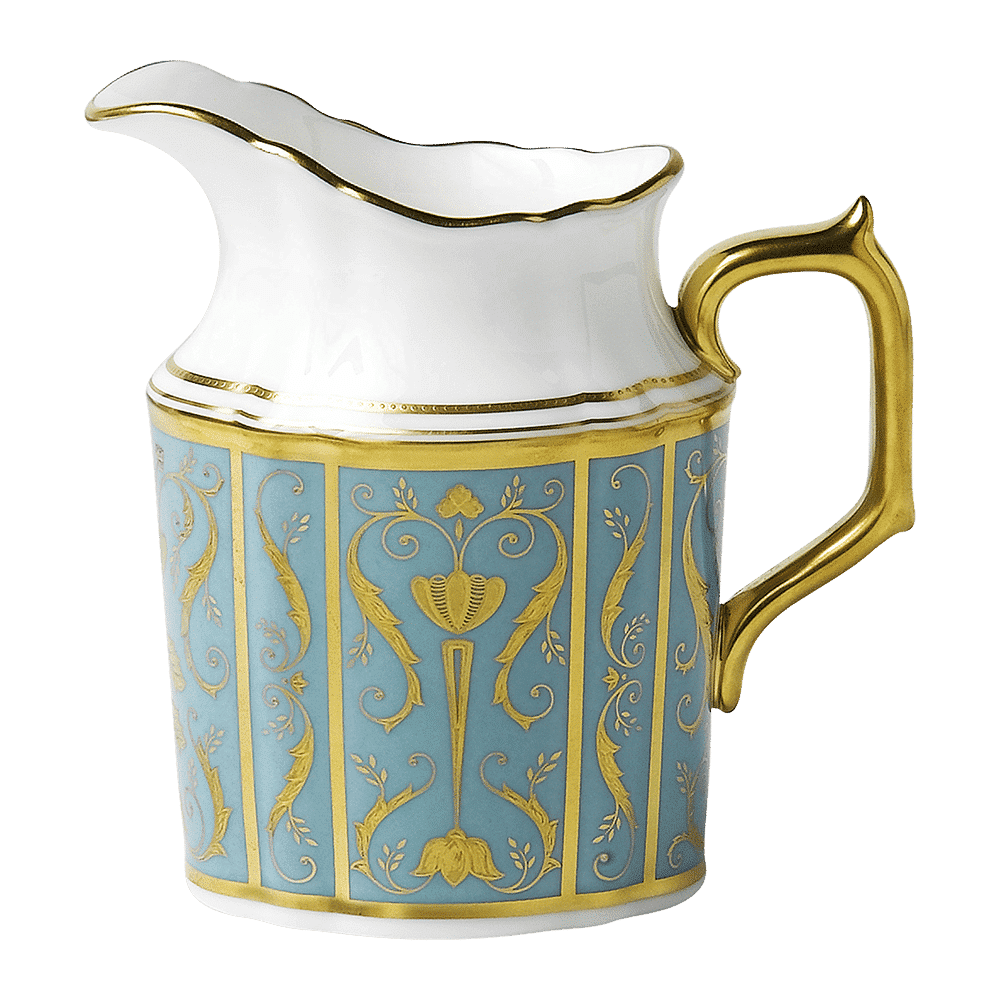 Royal Crown Derby Regency Turquoise Cream Jug (280ml) – official product image