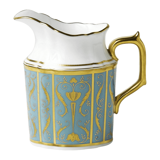 Royal Crown Derby Regency Turquoise Cream Jug (280ml) – official product image