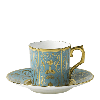 Royal Crown Derby Regency Turquoise Coffee Cup (85ml) – alternate official product image