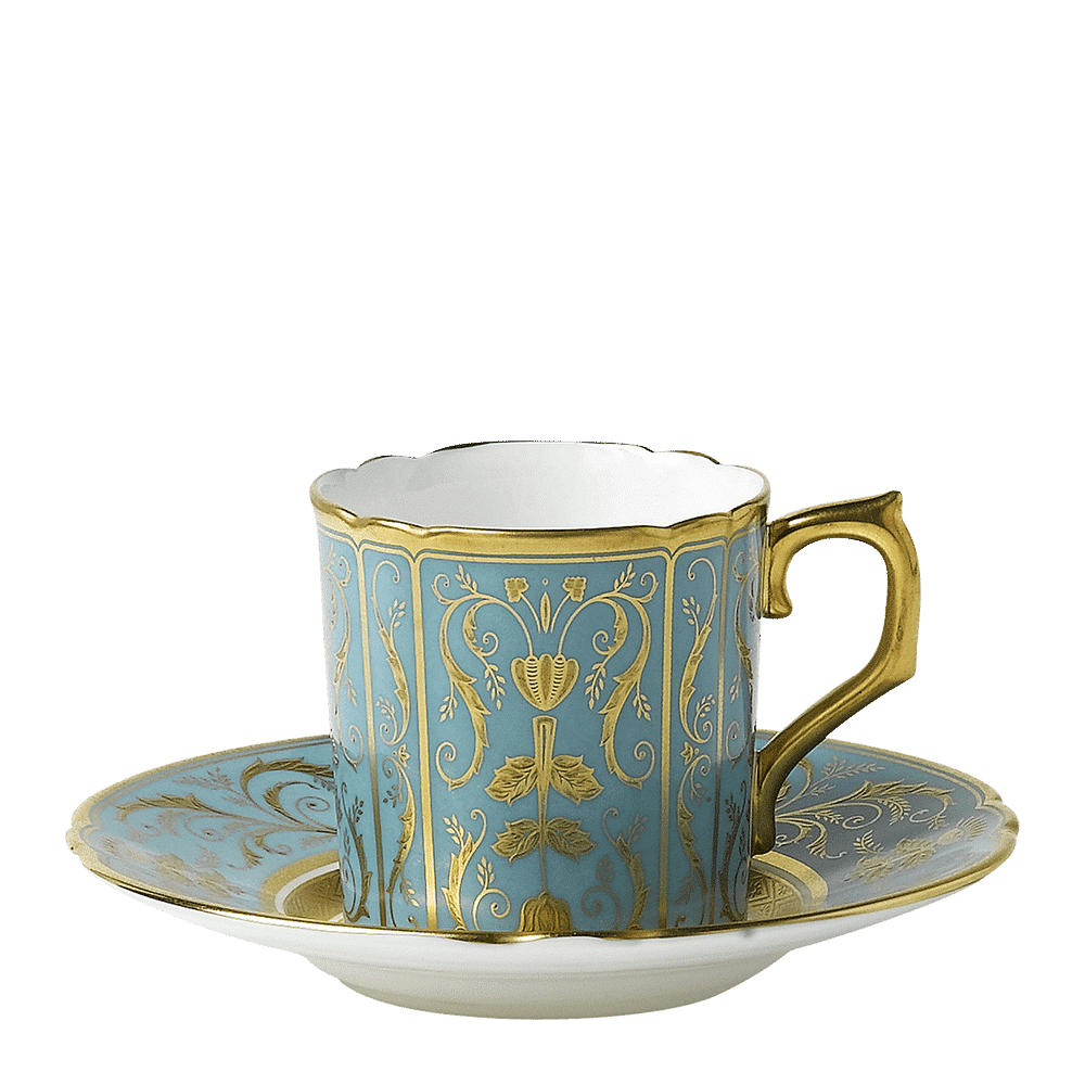 Royal Crown Derby Regency Turquoise Coffee Saucer (12cm) – alternate official product image