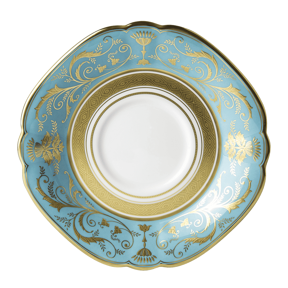 Royal Crown Derby Regency Turquoise Breakfast Saucer (16cm) – official product image