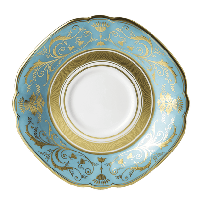 Royal Crown Derby Regency Turquoise Breakfast Saucer (16cm) – official product image