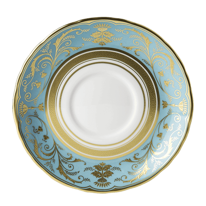 Royal Crown Derby Regency Turquoise Cream Soup Saucer (16cm) – official product image