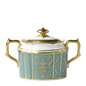 Royal Crown Derby Regency Turquoise Covered Sugar (310ml) – official product image