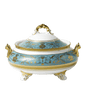 Royal Crown Derby Regency Turquoise Covered Vegetable Dish (1700ml) – official product image