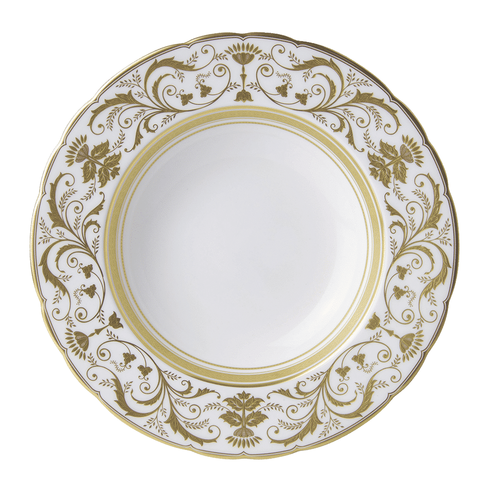 Royal Crown Derby Regency White Rim Soup Bowl (21cm) – alternate official product image