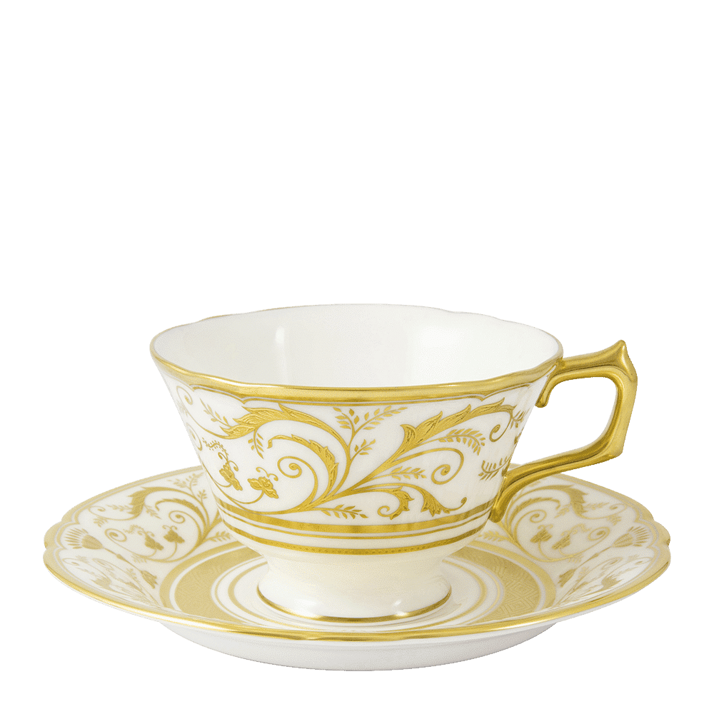 Royal Crown Derby Regency White Tea Saucer (14cm) – alternate official product image