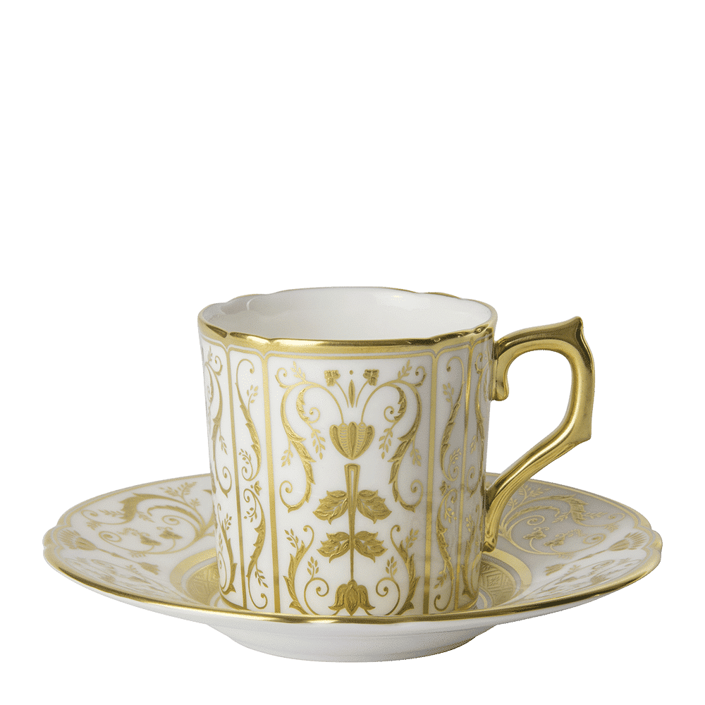 Royal Crown Derby Regency White Coffee Saucer (12cm) – alternate official product image