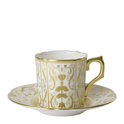 Royal Crown Derby Regency White Coffee Saucer (12cm) – alternate official product image