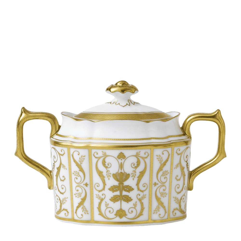 Royal Crown Derby Regency White Covered Sugar (310ml) – official product image