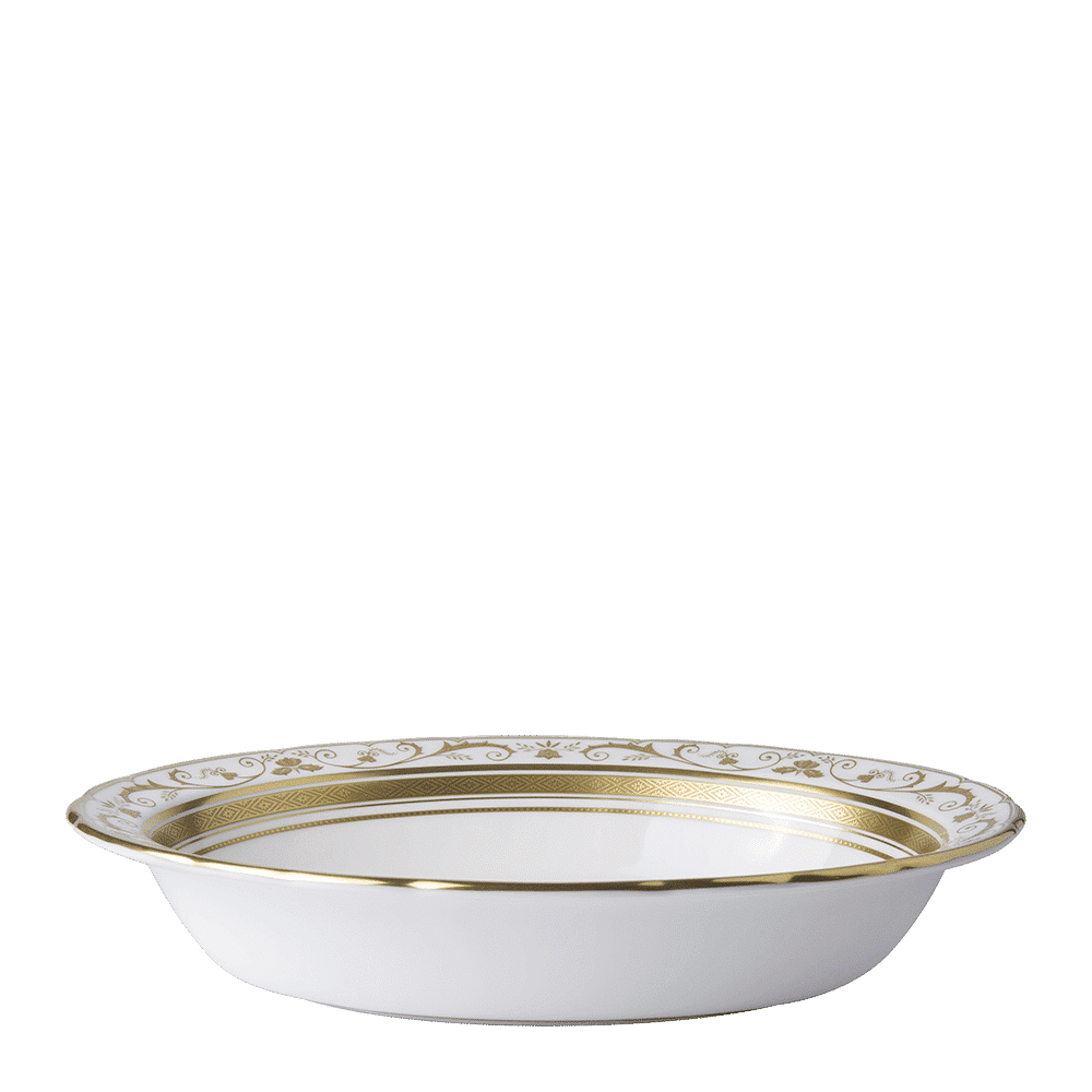 Royal Crown Derby Regency White Open Vegetable Dish (24cm) – official product image