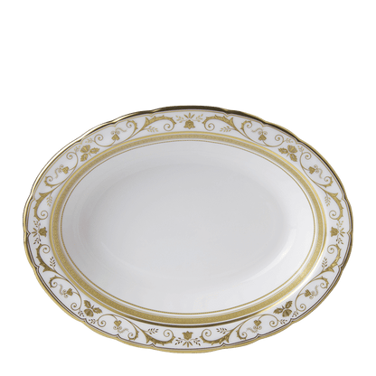 Royal Crown Derby Regency White Open Vegetable Dish (24cm) – alternate official product image