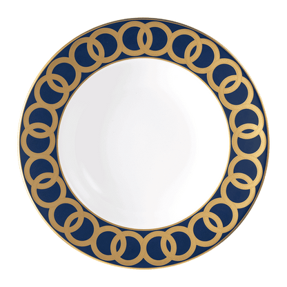 Royal Crown Derby Riviera Dream Navy Blue Rim Soup Bowl (21cm) – official product image