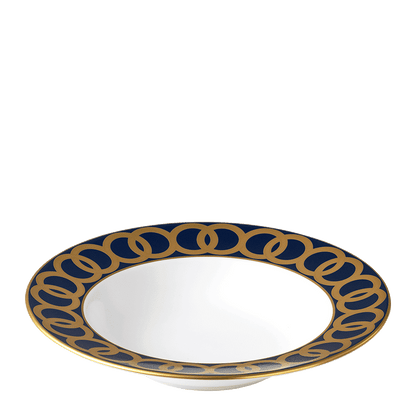 Royal Crown Derby Riviera Dream Navy Blue Rim Soup Bowl (21cm) – alternate official product image