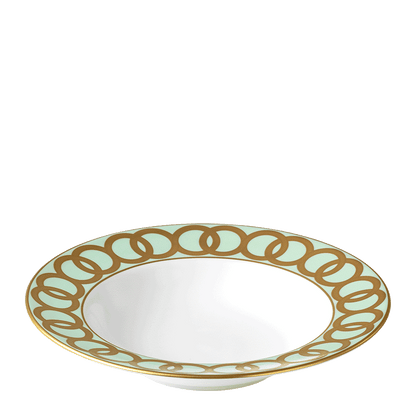 Royal Crown Derby Riviera Dream Mint Green Rim Soup Bowl (21cm) – alternate official product image