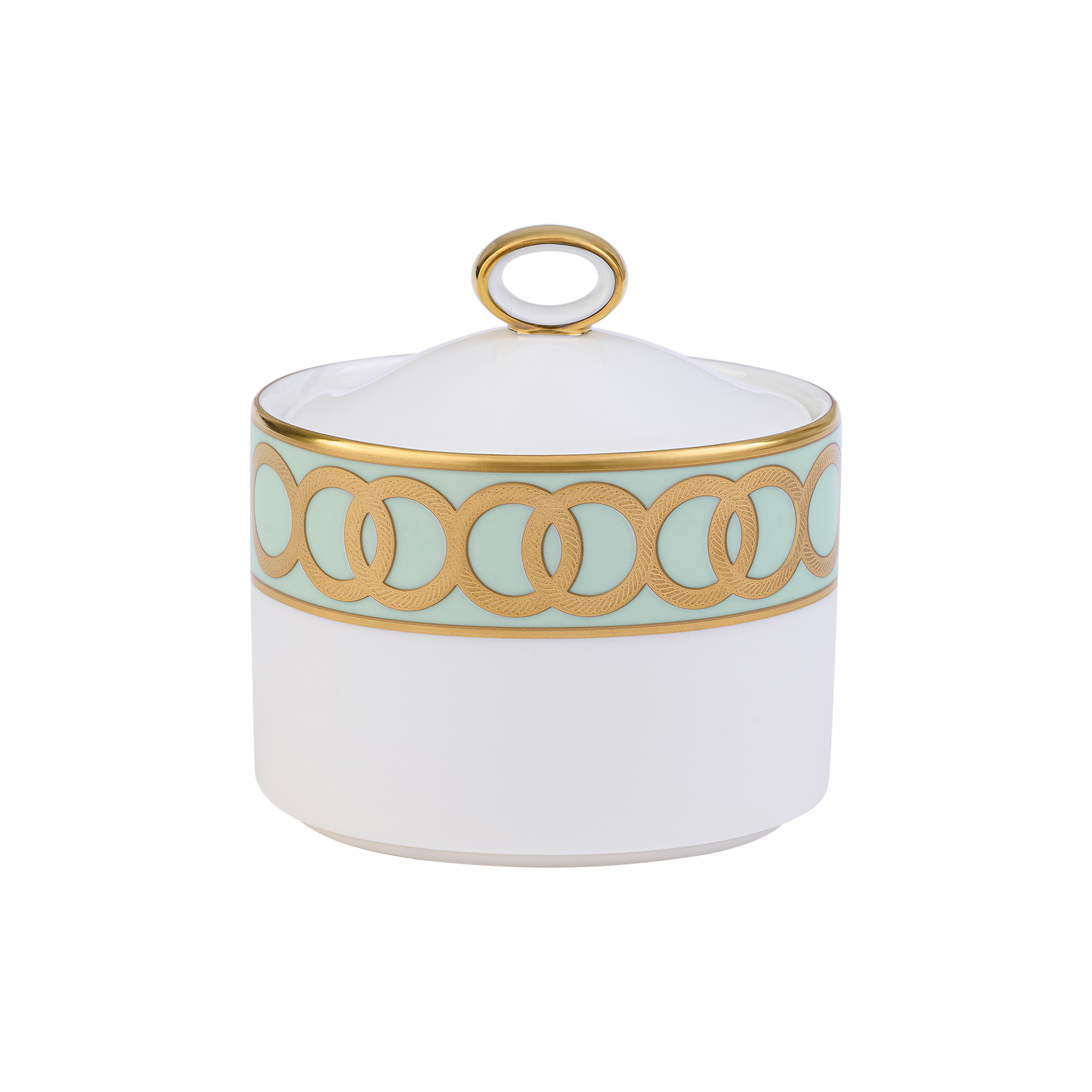 Royal Crown Derby Riviera Dream Mint Green Covered Sugar (170ml) – official product image