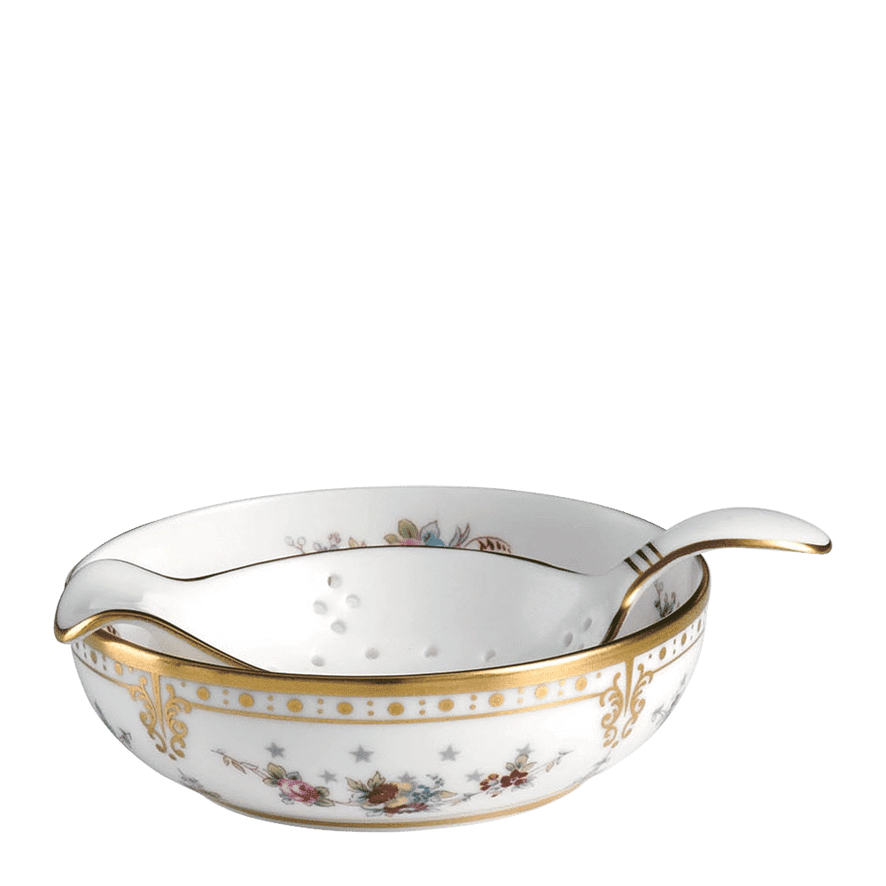 Royal Crown Derby Royal Antoinette Tea Strainer and Drip Bowl (10cm) – official product image