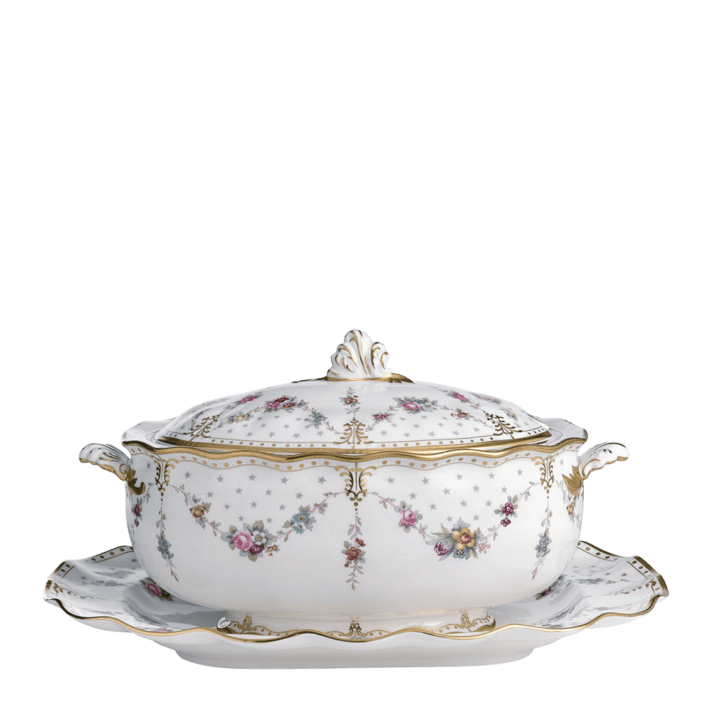 Royal Crown Derby Royal Antoinette Soup Tureen Stand (35cm) – alternate official product image