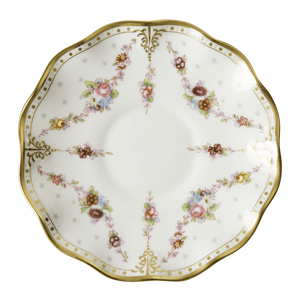 Royal Crown Derby Royal Antoinette Cream Soup Saucer (16cm) – official product image