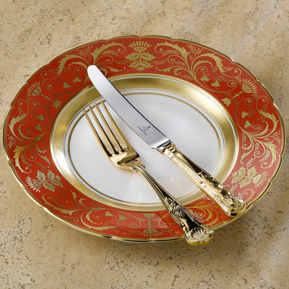 Royal Crown Derby Regency Red Sauce Boat Stand (21cm) – alternate official product image