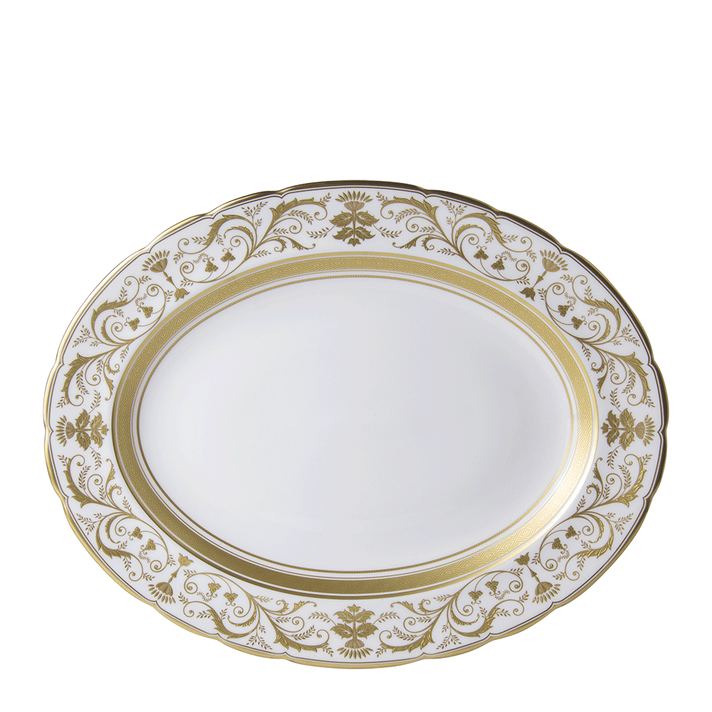 Royal Crown Derby Regency White Oval Dish (41cm) – official product image