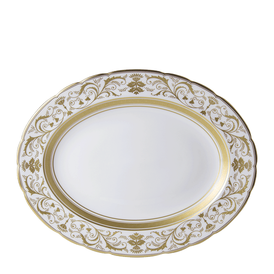 Royal Crown Derby Regency White Oval Dish (34cm) – official product image