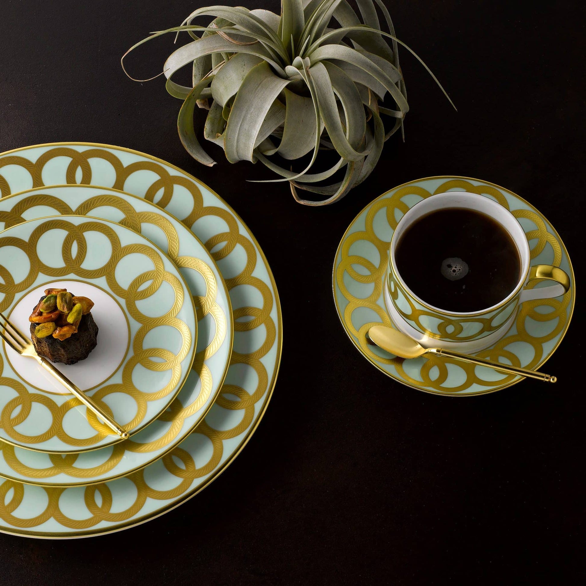 Royal Crown Derby Riviera Dream Mint Green Side Plate (16cm) – alternate official product image