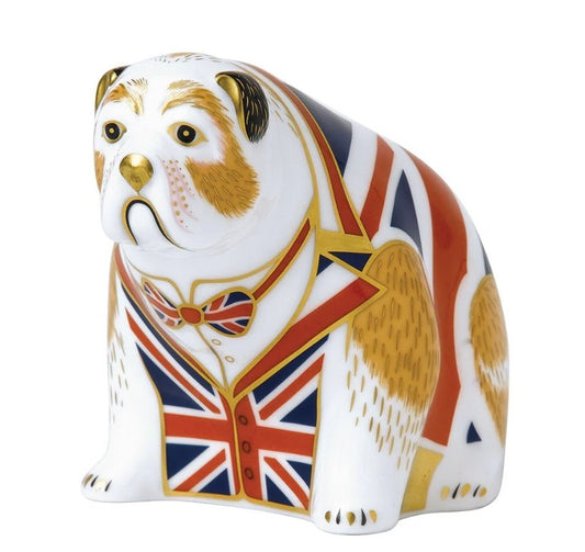 Royal Crown Derby - Bull Dog-Union Jack (Paperweight)