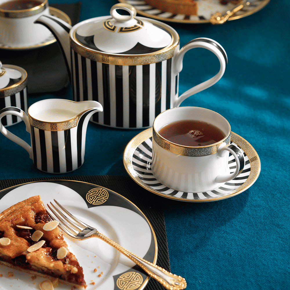 Royal Crown Derby Satori Black Teacup (250ml) – alternate official product image