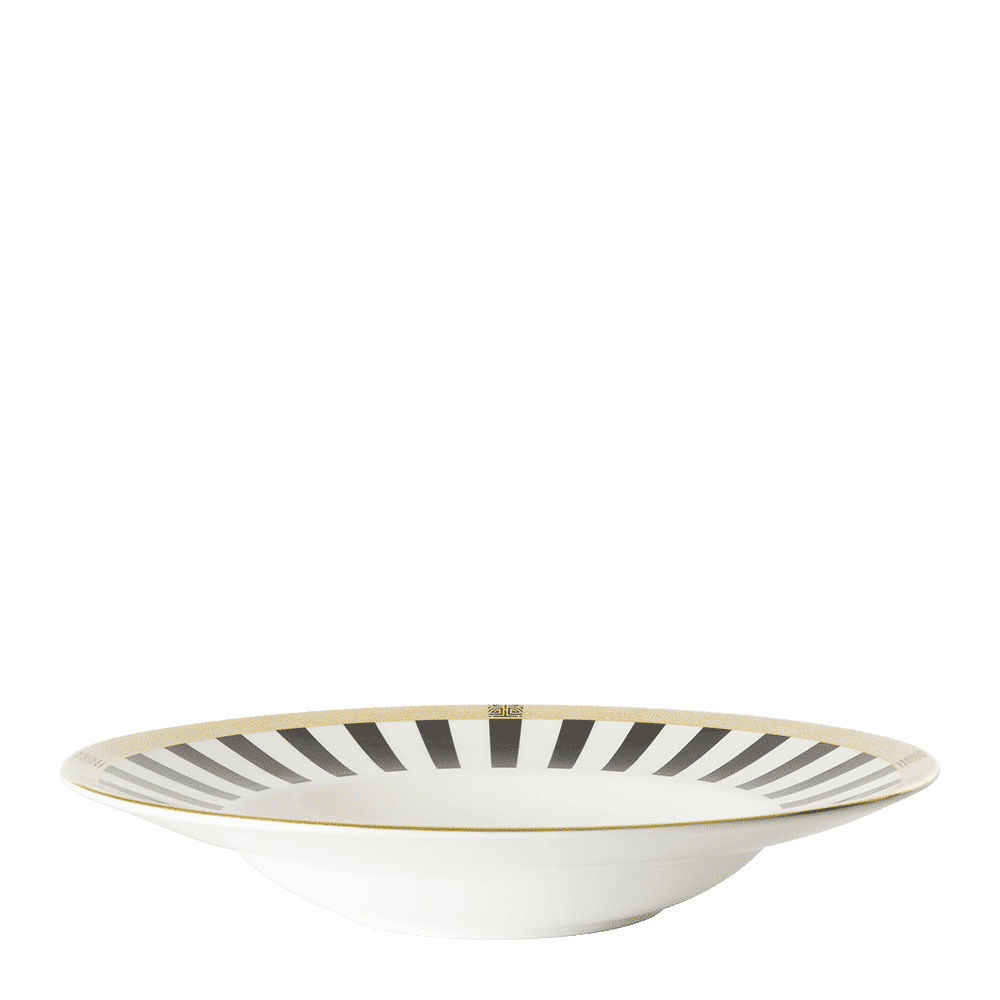 Royal Crown Derby Satori Black Rimmed Bowl (27cm) – alternate official product image