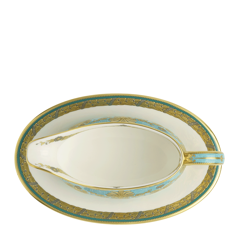 Royal Crown Derby Turquoise Palace Sauce Boat (450ml) – alternate official product image