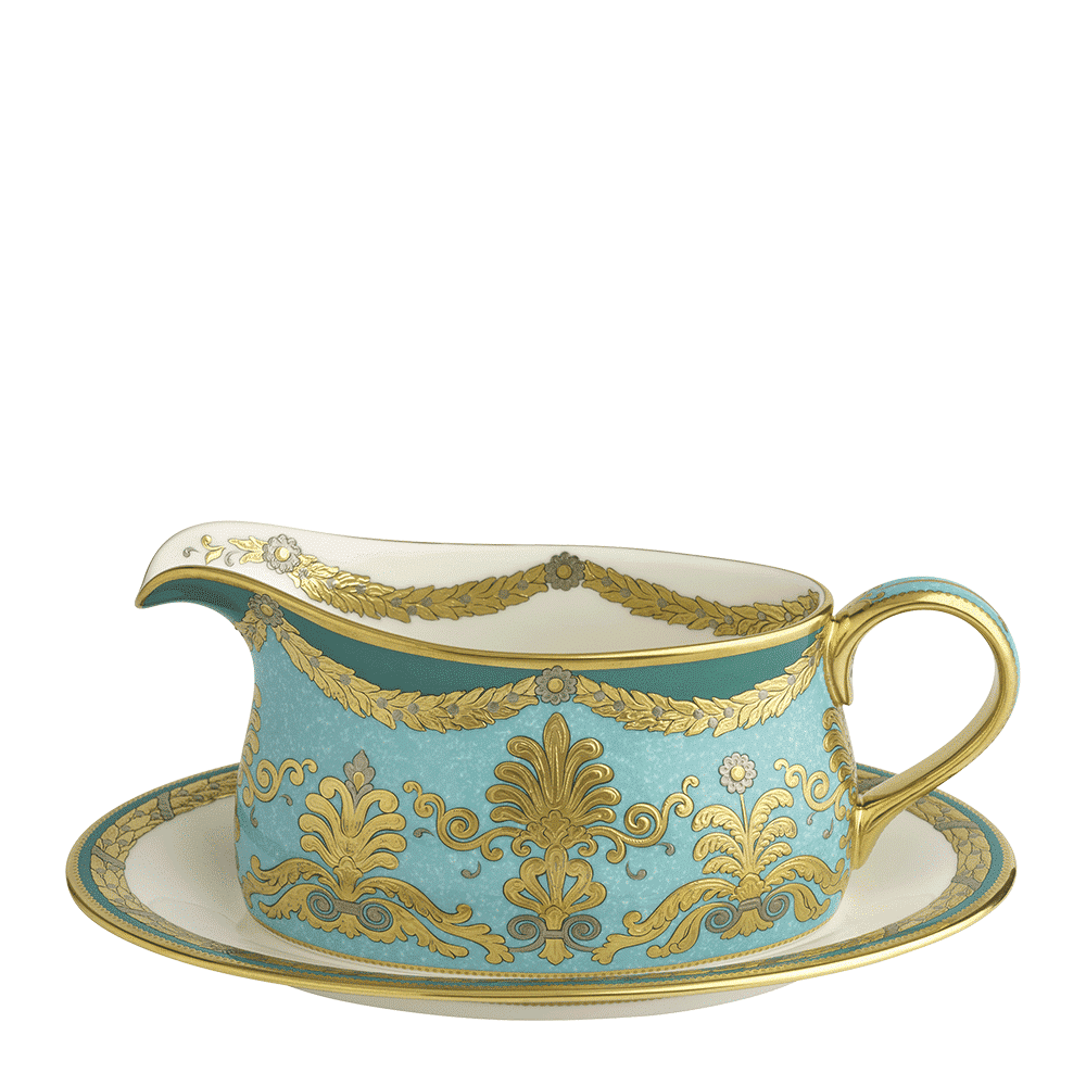 Royal Crown Derby Turquoise Palace Sauce Boat (450ml) – alternate official product image