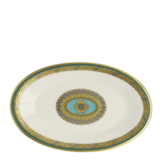 Royal Crown Derby Turquoise Palace Sauce Boat Stand (21cm) – official product image