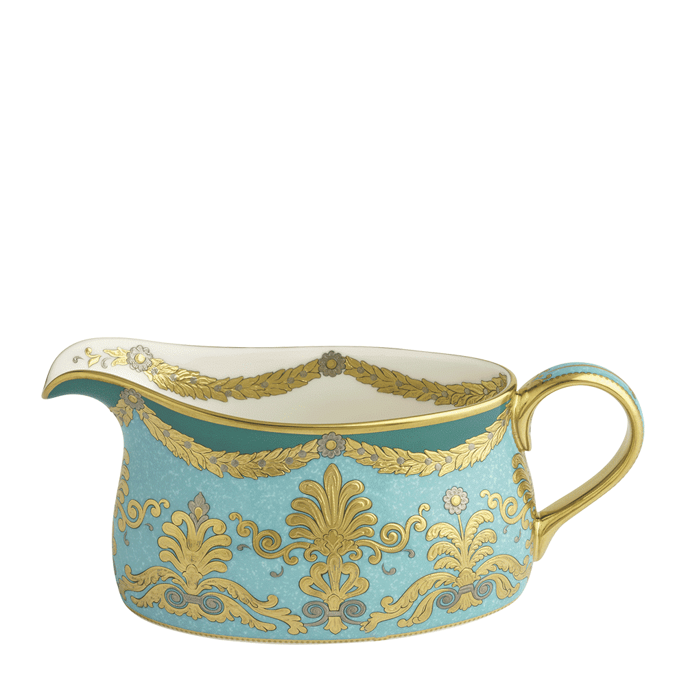 Royal Crown Derby Turquoise Palace Sauce Boat (450ml) – official product image