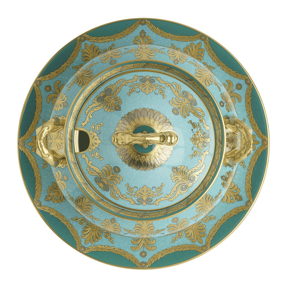 Royal Crown Derby Turquoise Palace Soup Tureen (3700ml) – alternate official product image