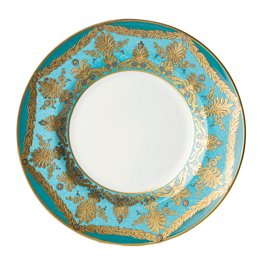 Royal Crown Derby Turquoise Palace Soup Tureen Stand (35cm) – official product image