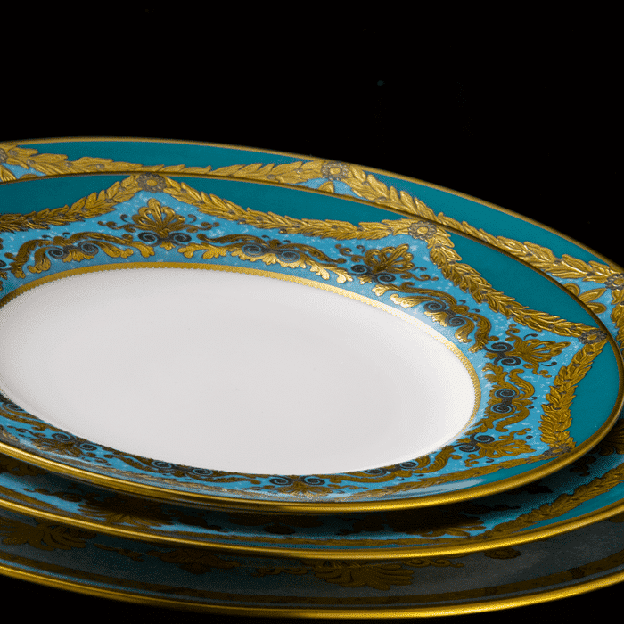 Royal Crown Derby Turquoise Palace Dinner Plate (27cm) – alternate official product image