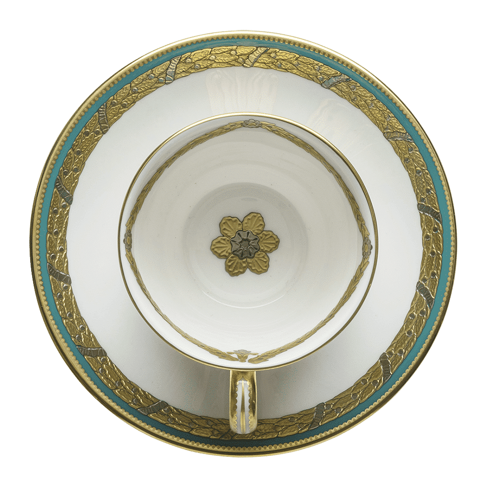 Royal Crown Derby Turquoise Palace Teacup (170ml) – alternate official product image