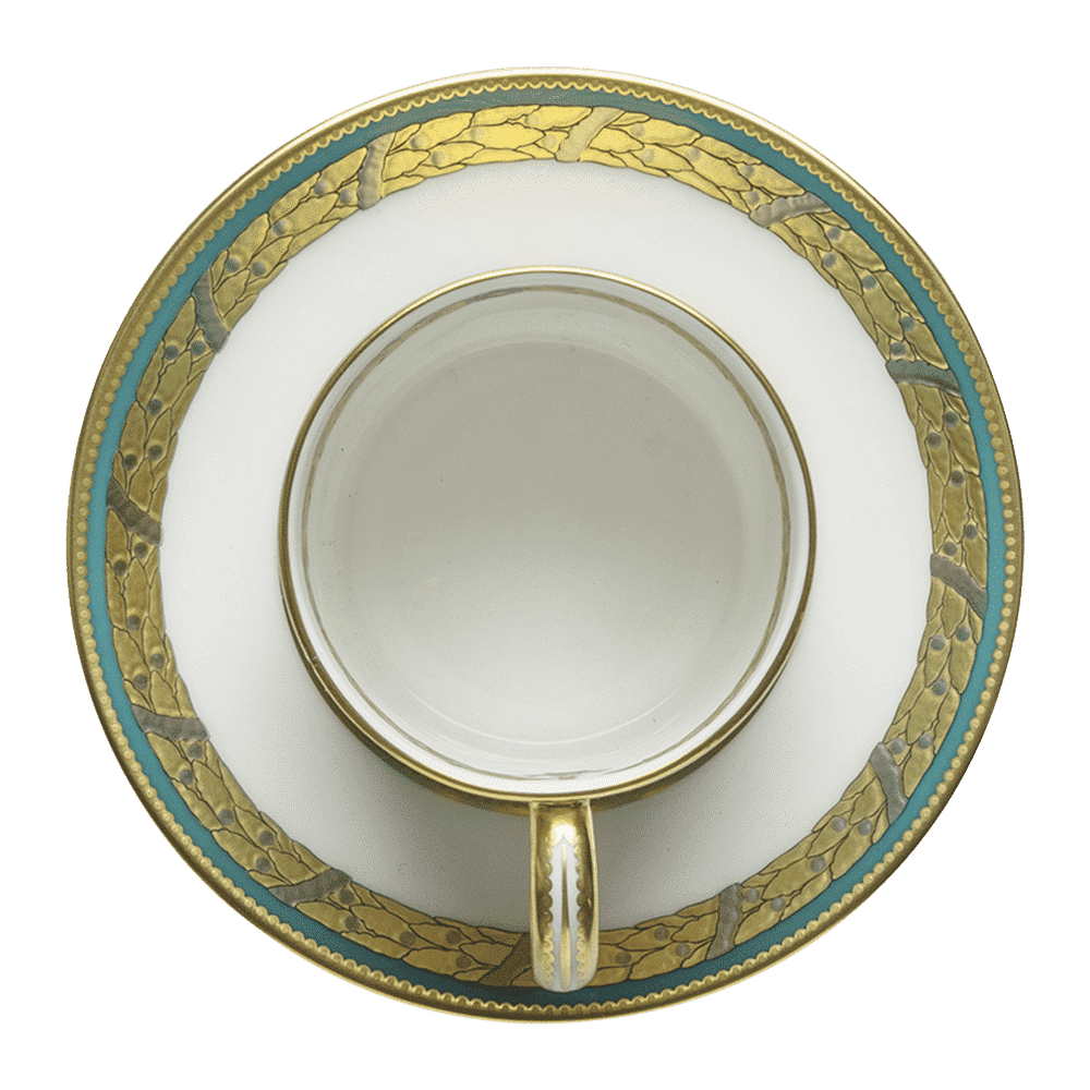 Royal Crown Derby Turquoise Palace Coffee Saucer (11.5cm) – alternate official product image
