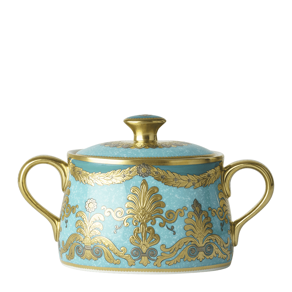 Royal Crown Derby Turquoise Palace Covered Sugar (280ml) – official product image