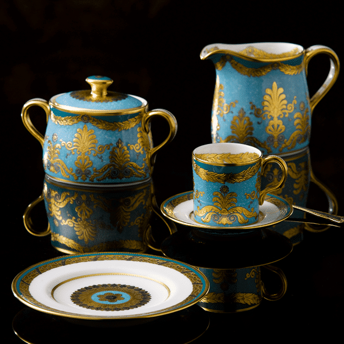 Royal Crown Derby Turquoise Palace Covered Sugar (280ml) – alternate official product image